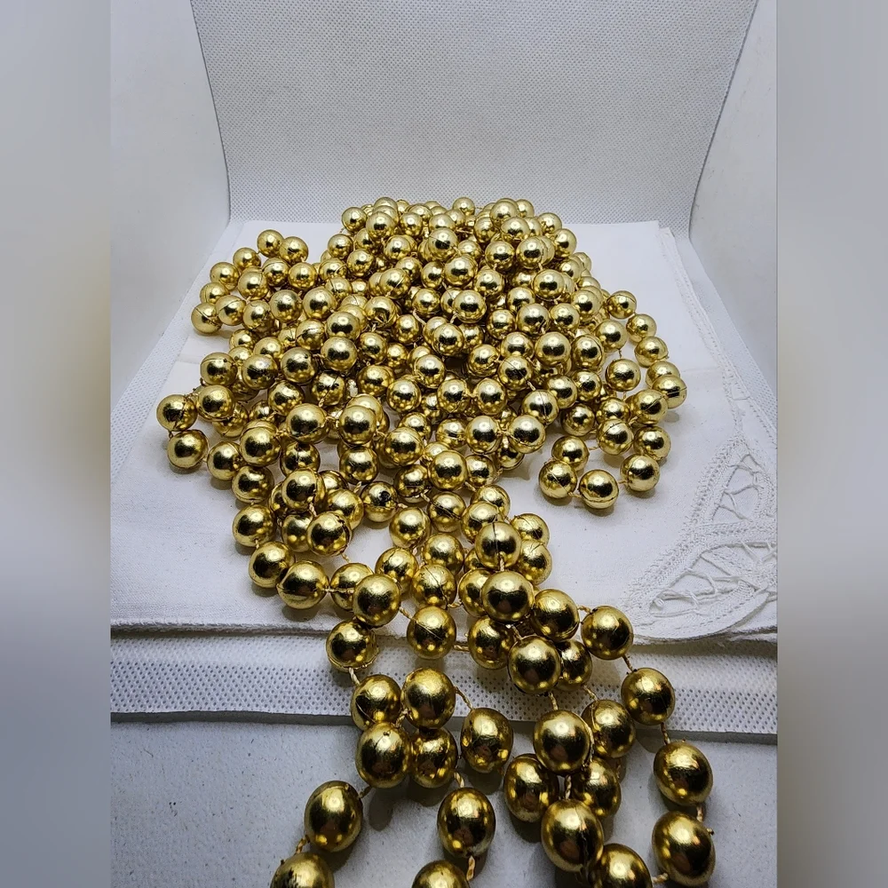 Gold Beaded Garland 3 Strands See Sizes